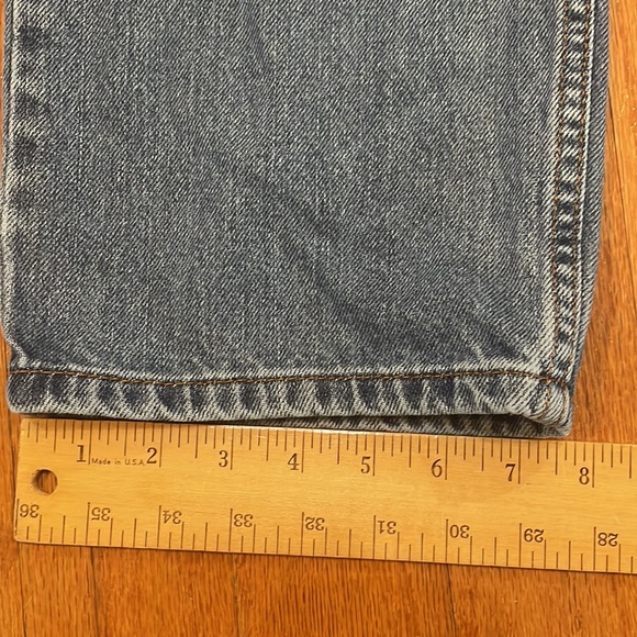 Levi’s 505 Regular Fit 34 x 32 Blue Jeans zip fly Pockets - Picture 14 of 14